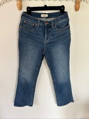 Madewell Women's Mid-Wash Straight Leg Cropped Jeans